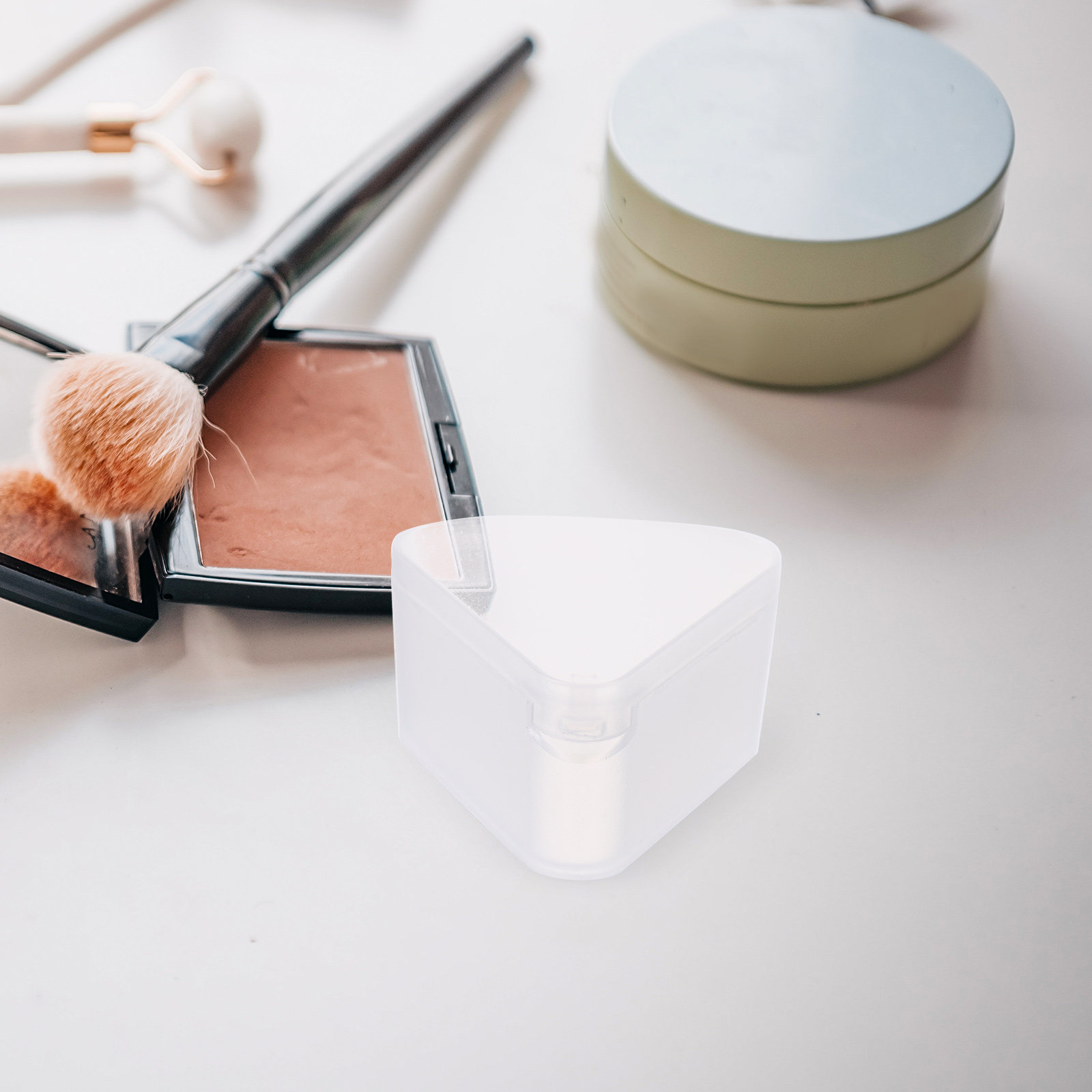 Beauty Makeup Box - 6Pcs Makeup Powder Puff Case Triangle