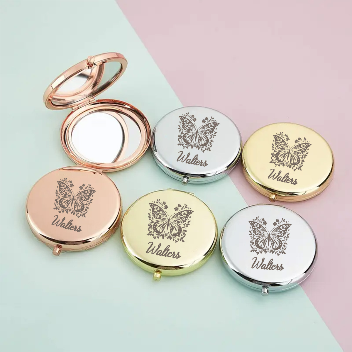 Makeup And Beauty - 1pc Creative Beautiful butterfly Customized Name