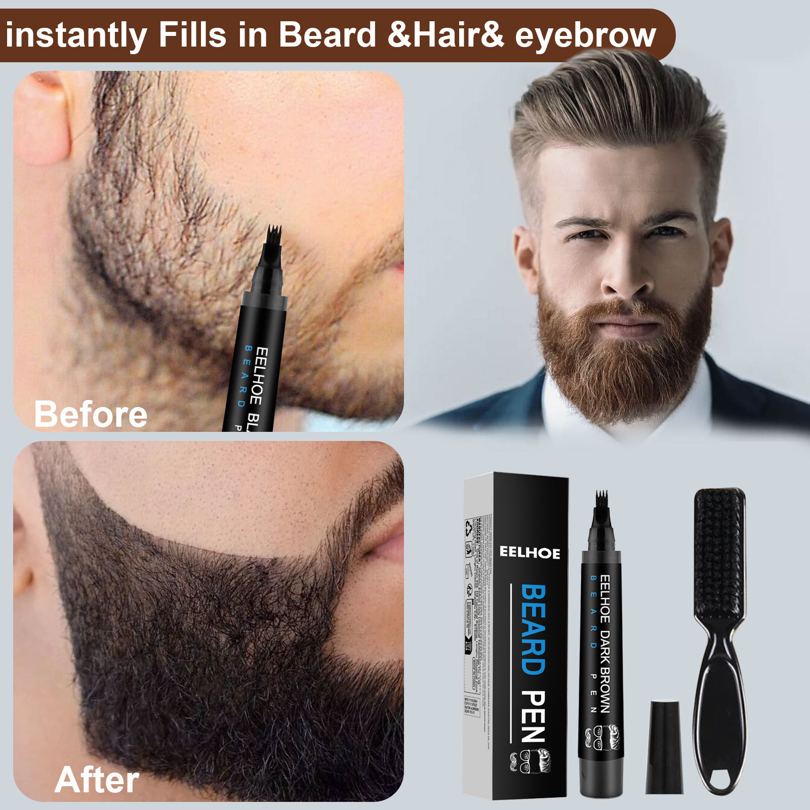 Beard Fillering Pen Kit Thicke – Makeup And Beauty Bewertung und Preis