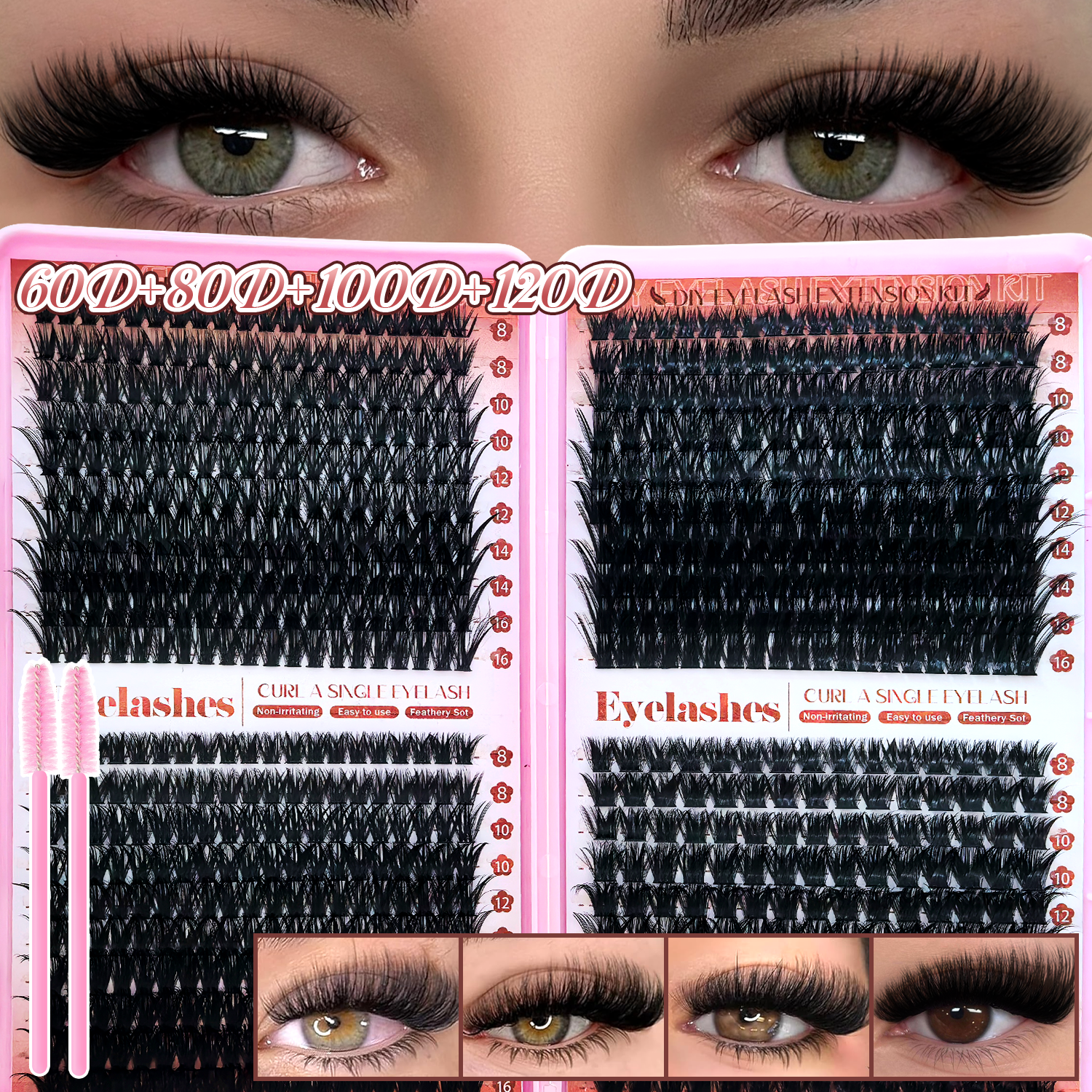 D Curl Eyelashes Clusters Begi – Beauty Book Makeup Kit Bewertung und Preis