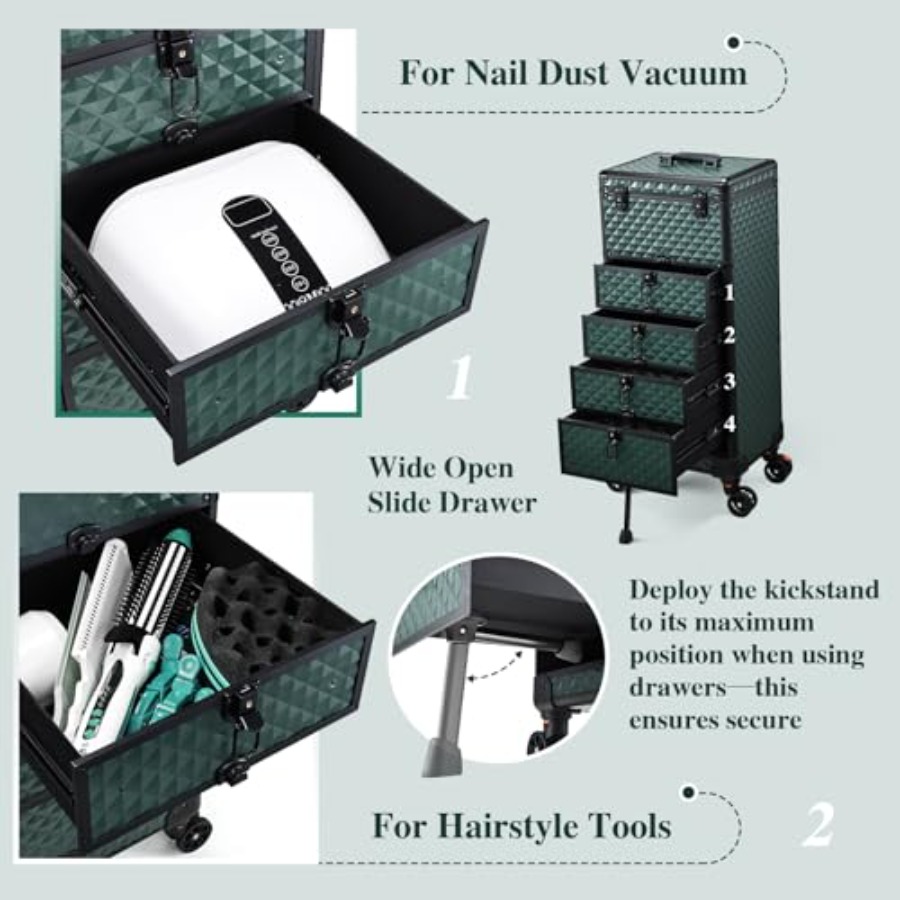 Nail Salon Cart with 4 Drawers – Makeup And Beauty Bewertung und Preis